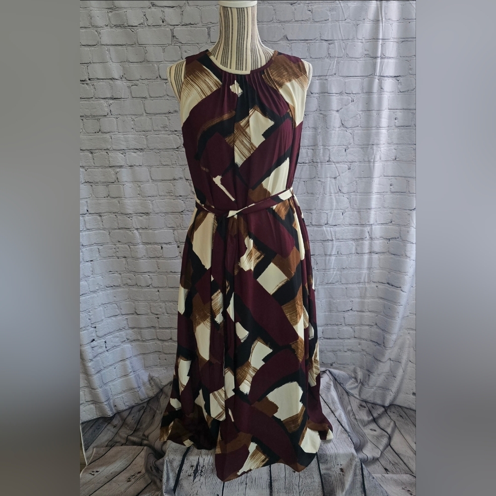 Elegant Multicolor Halter Dress